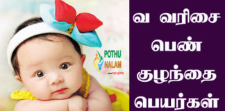 Girl Baby Names in Tamil Starting With V