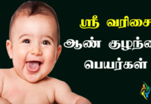 Sri Starting Boy Names in Tamil