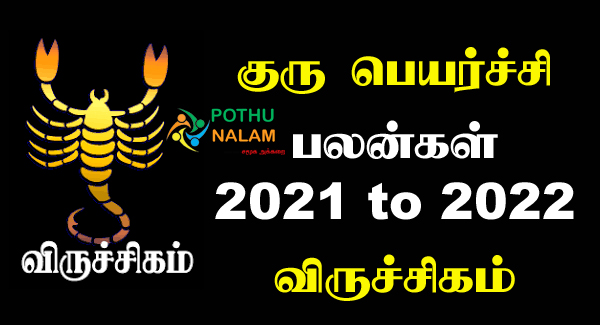 Guru Peyarchi Palangal 2021 to 2022 Viruchigam