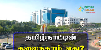 Which is Capital of Tamil Nadu