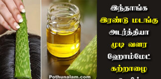 How to Make Aloe Vera Hair Oil in Tamil