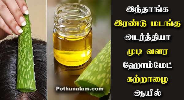 How to Make Aloe Vera Hair Oil in Tamil