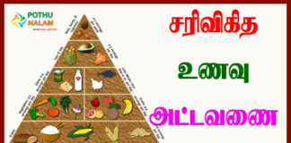 Balanced Diet Chart in Tamil