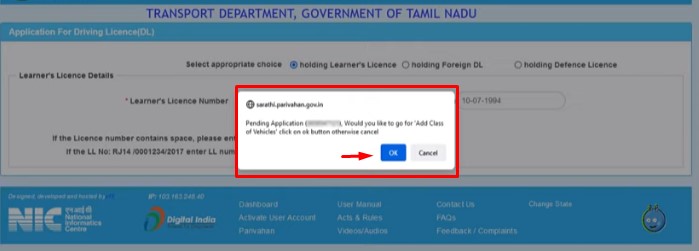 how to apply driving license in tamil
