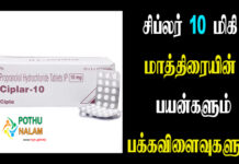 ciplar 10 mg uses in tamil