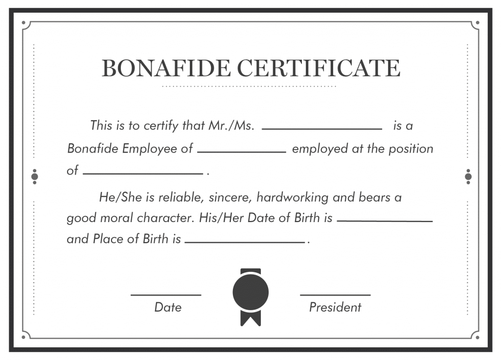 bonafide certificate in tamil