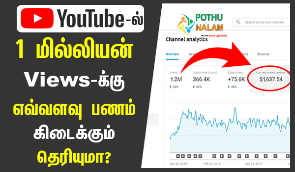 How Much Does YouTube Pay You for 1 Million Views in Tamil