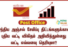 Post Office New Interest Rates 2022 Tamil