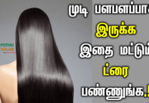 homemade hair conditioner in tamil