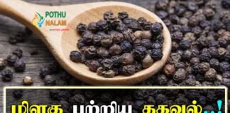 Information about Pepper in Tamil