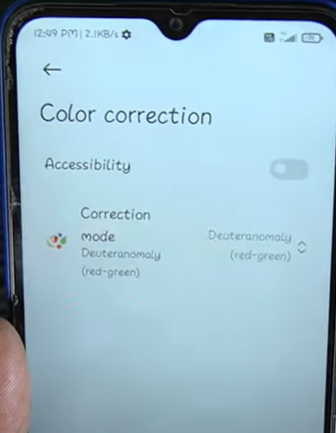 what is color correction in accessibility in tamil 