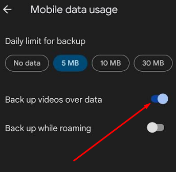 Back Up Videos Over Data