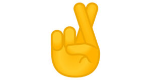 Grossed  Fingers emoji in tamil