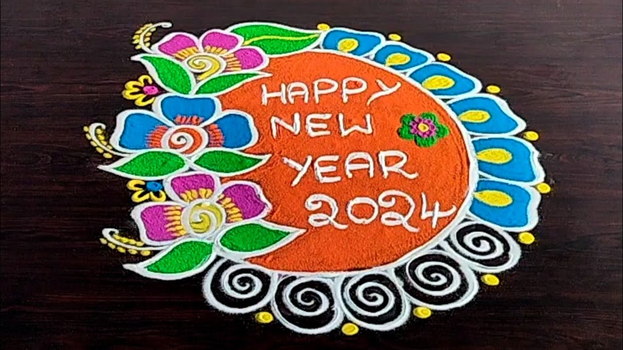 new year rangoli designs 2024
