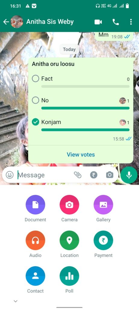  poll feature in whatsapp in tamil