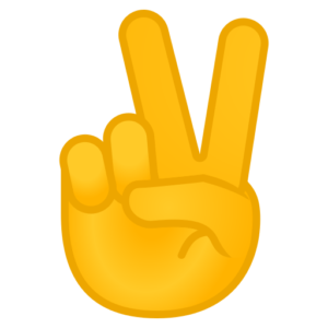 Victory Hand Emoji in tamil