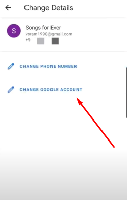 Change Google Account