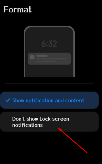 Don't Show Lock Screen Notification