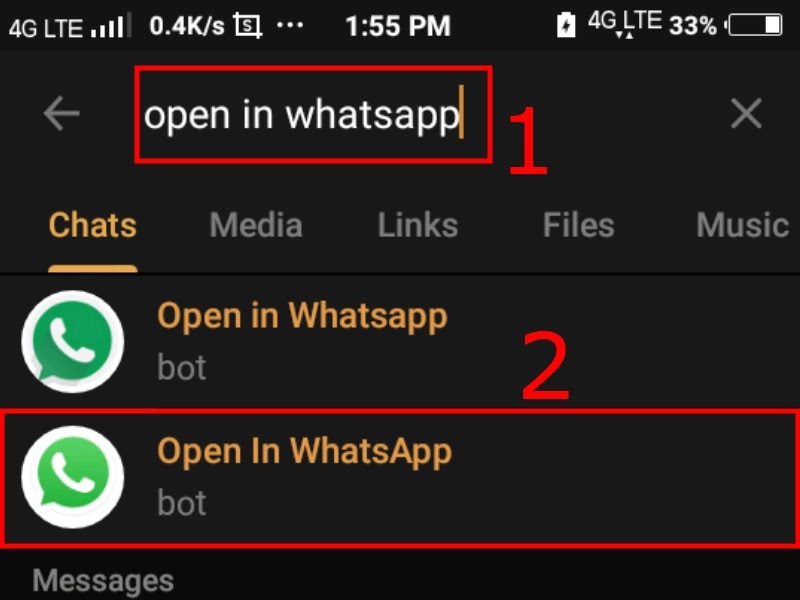 Open in Whatsapp Bot Telegram in tamil