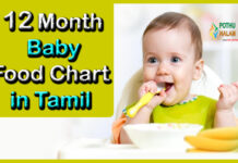 12 month baby food chart in tamil