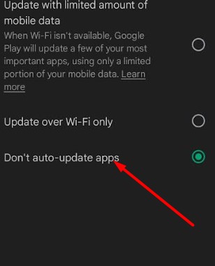 Don't Auto Update Apps