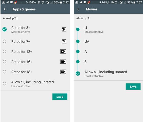 Play Store Parental Control in tamil