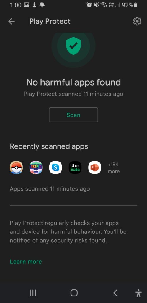 Play Store Play Protect in tamil