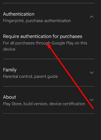 Require Authentication For Purchases
