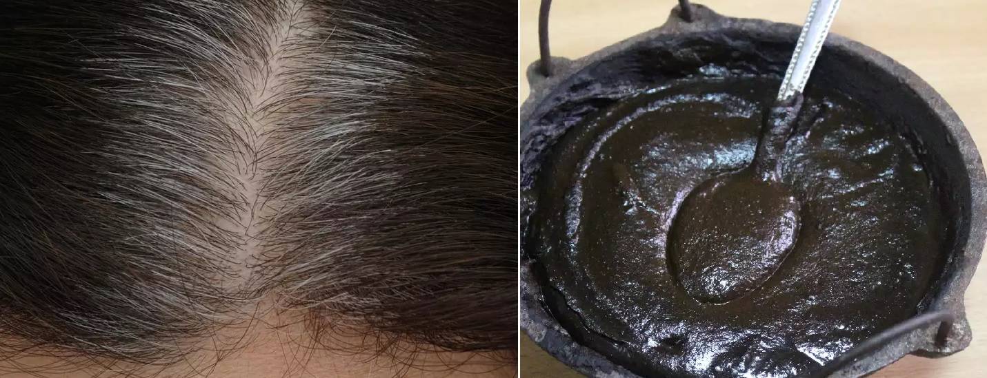 white to black hair home remedies in tamil