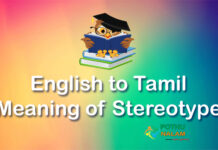 Stereotyping Meaning in Tamil