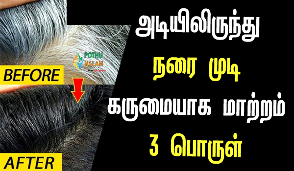White Hair to Black Hair Naturally in Tamil