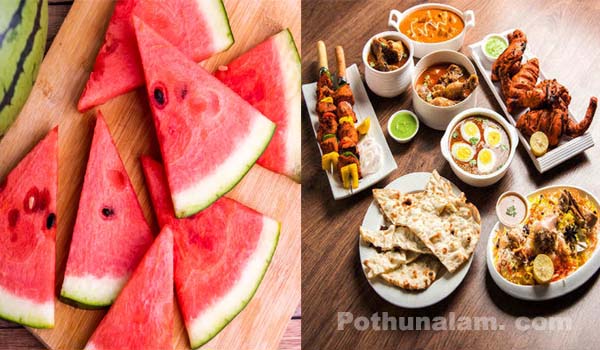 Foods that should not be eaten with watermelon in tamil