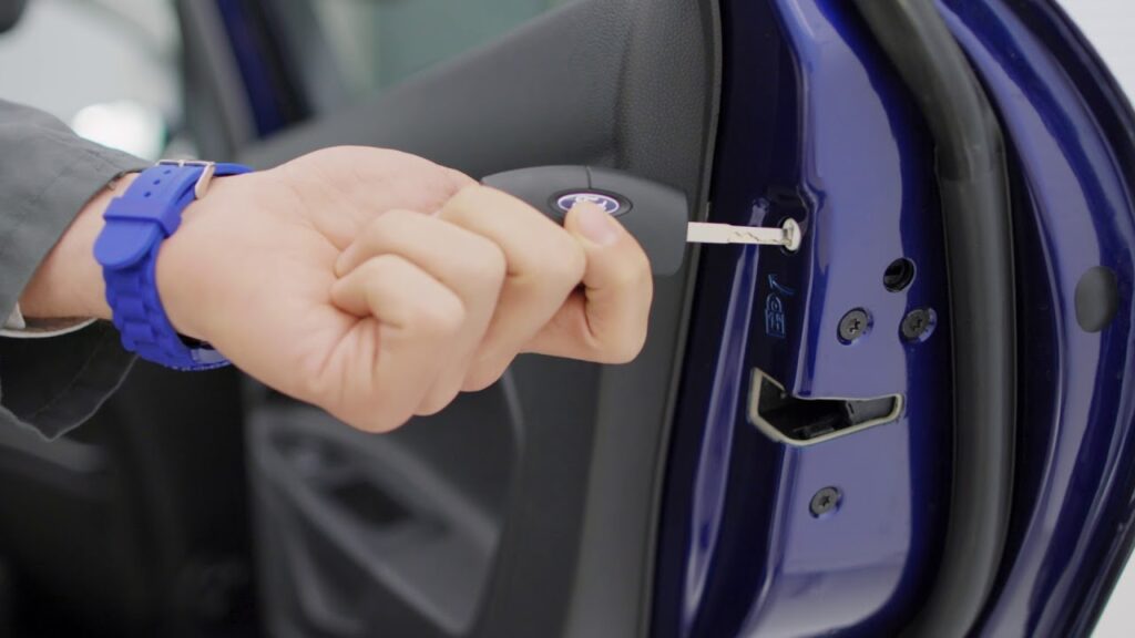 child lock button in car door