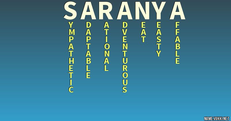 saranya meaning in tamil