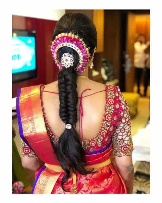 Pin by Preethi Sush on Hair styles | Engagement hairstyles, Simple hairstyle  for saree, Messy braided hairstyles