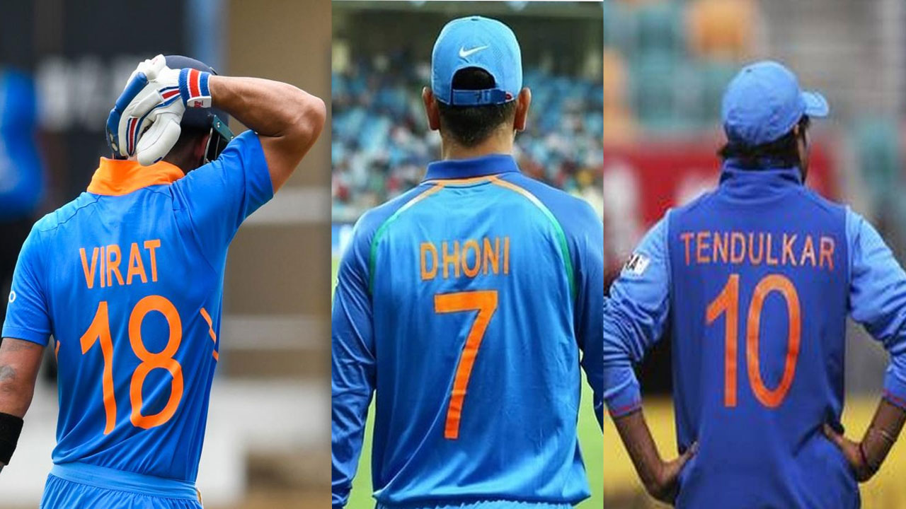 jersey number in cricket players