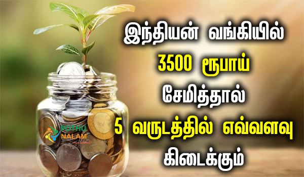 Indian Bank Rd 3500 Per Month in Tamil