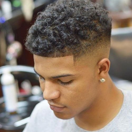Curly high top fade