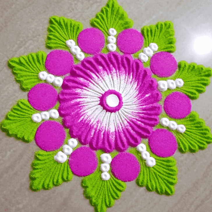  Naga panchami rangoli with colours 