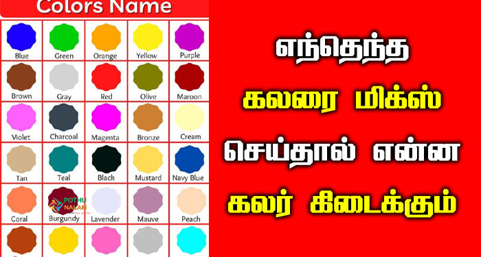 what color do you get when you mix all colors in tamil