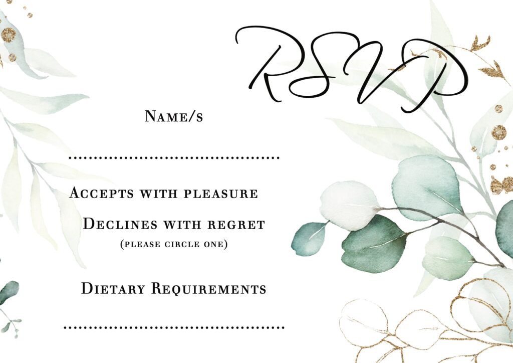 RSVP Meaning in Invitation Card