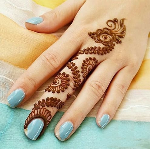  arabic mehndi design for one finger