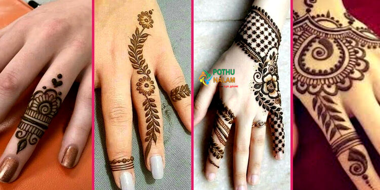 stylish one finger mehndi design simple